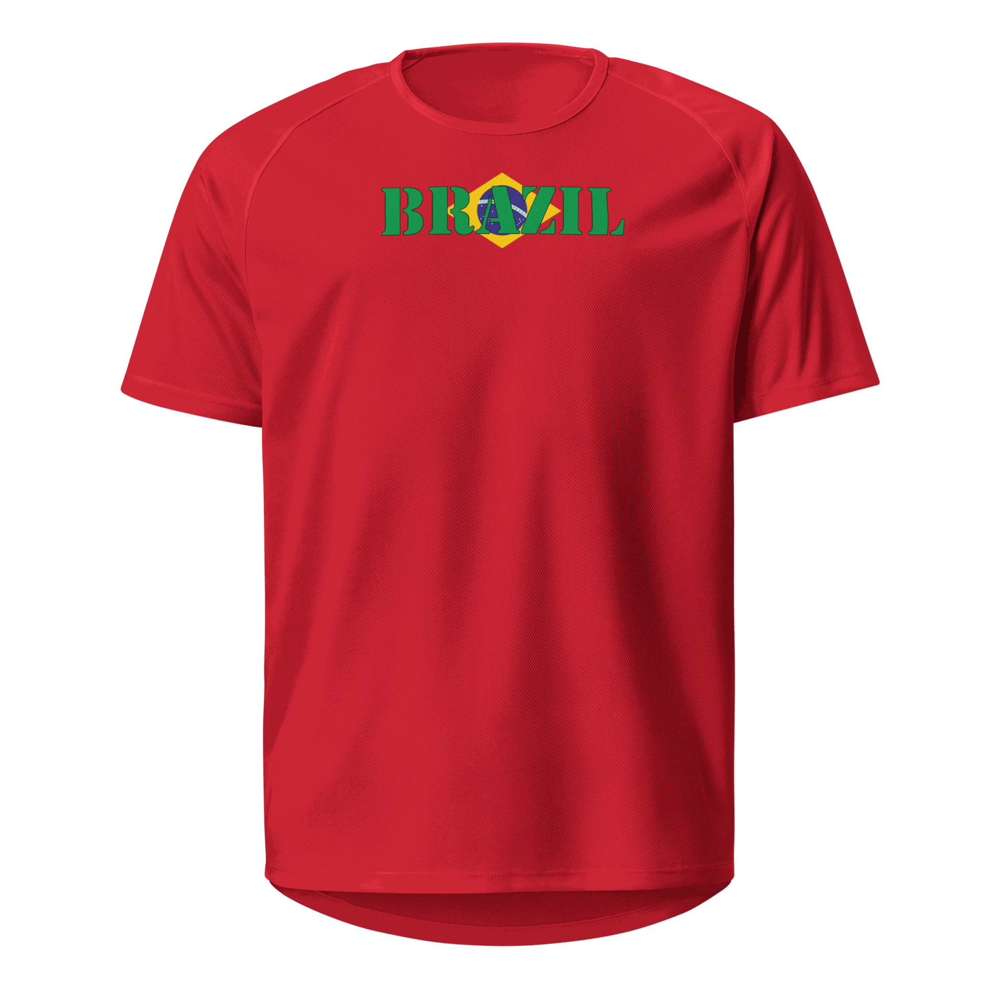 Brazil Play for Glory Shirt with bold lettering in green, yellow, and blue
