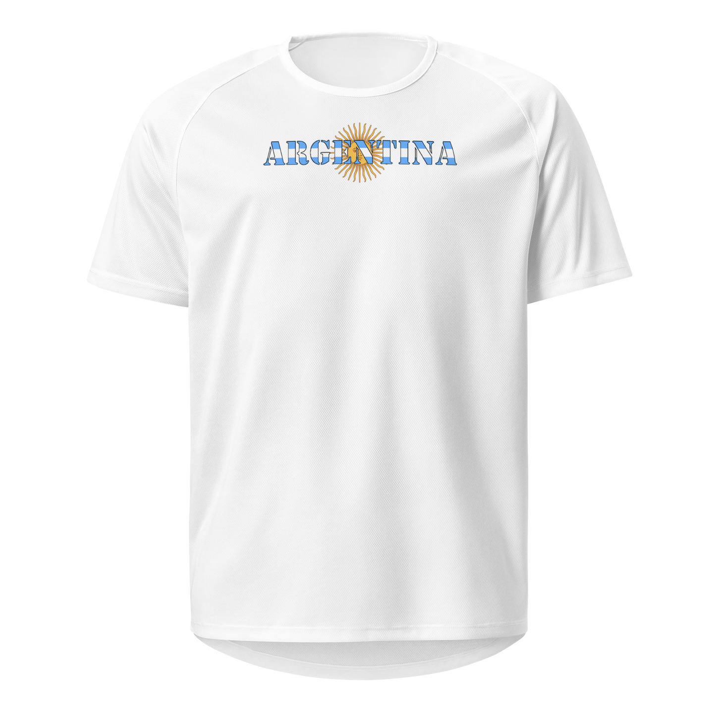 Argentina Play for Glory Shirt with bold lettering in sky blue and white