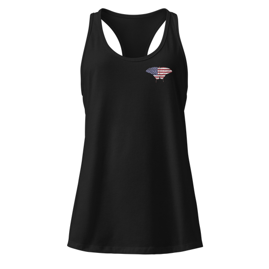 American Flag Butterfly Tank Top with butterfly in Stars and Stripes