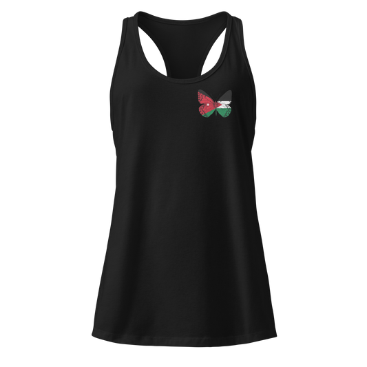 Jordanian Flag Butterfly Tank Top