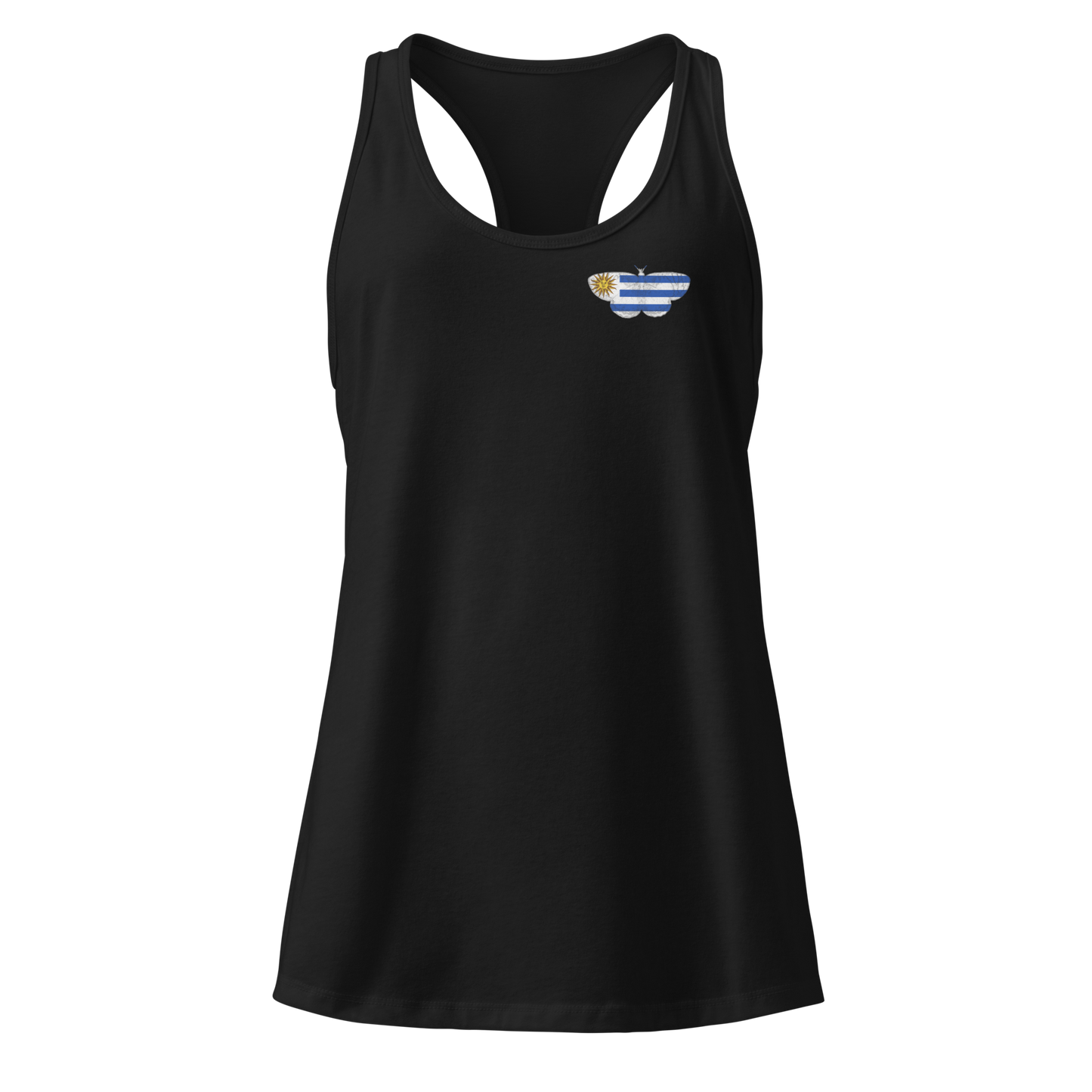 Uruguay Flag Butterflies Tank Top