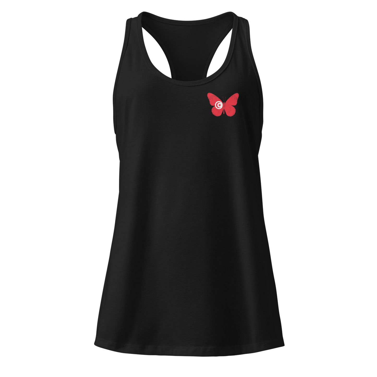 Tunisia Flag Butterflies Tank Top 