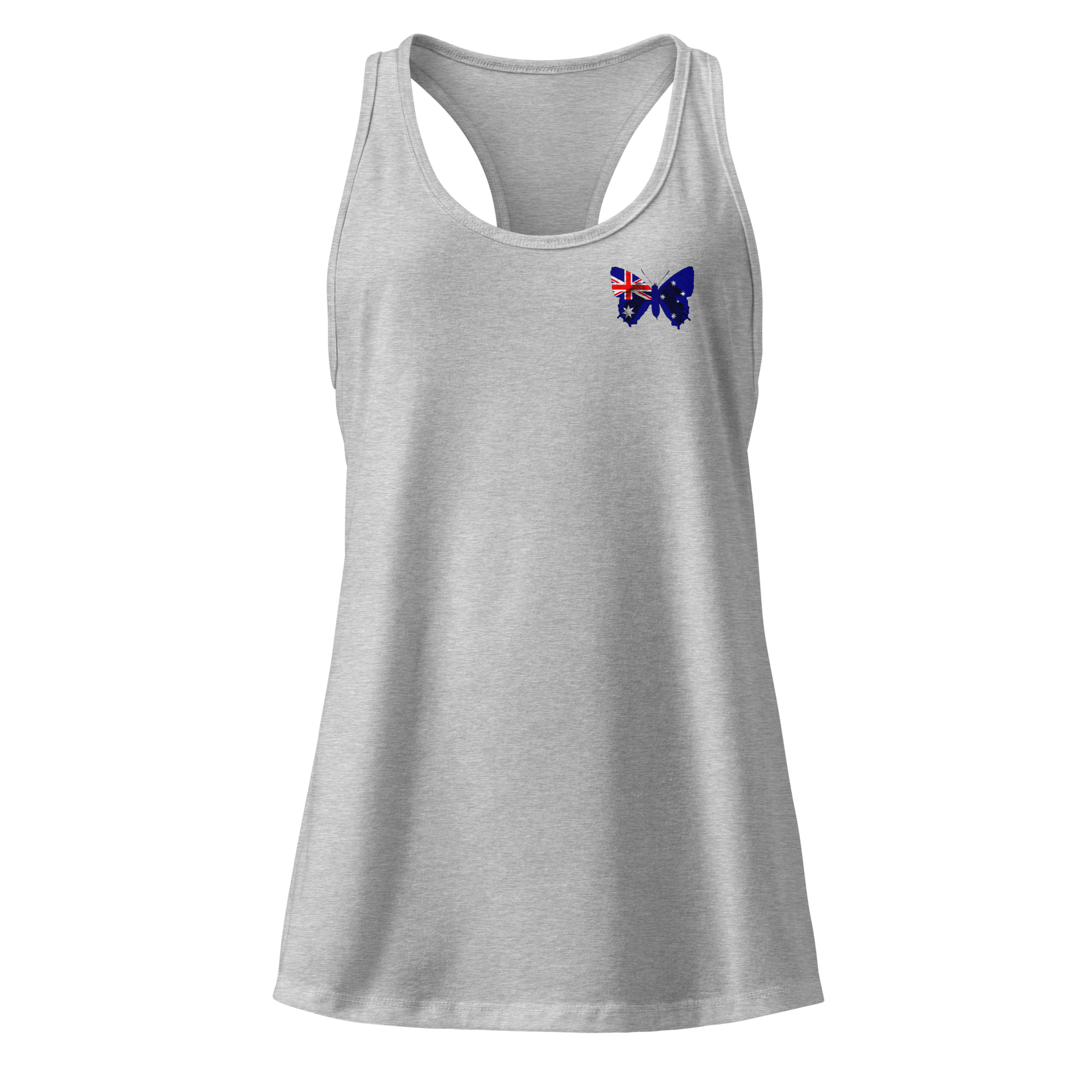 Australian Flag Butterfly Tank Top with butterfly in flag design