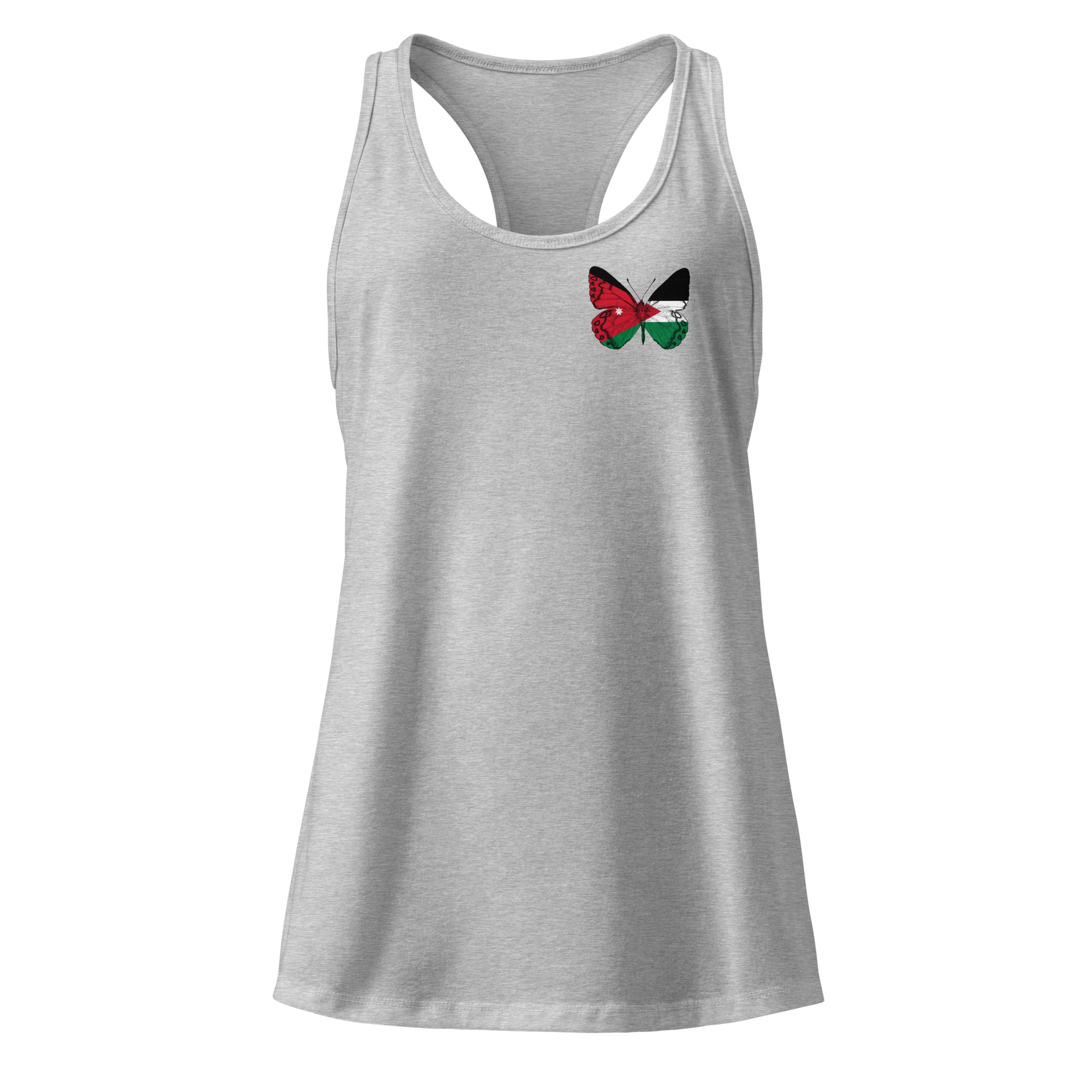 Jordanian Flag Butterfly Tank Top