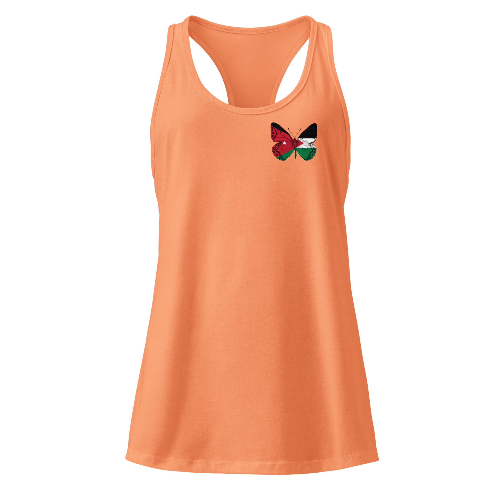 Jordanian Flag Butterfly Tank Top